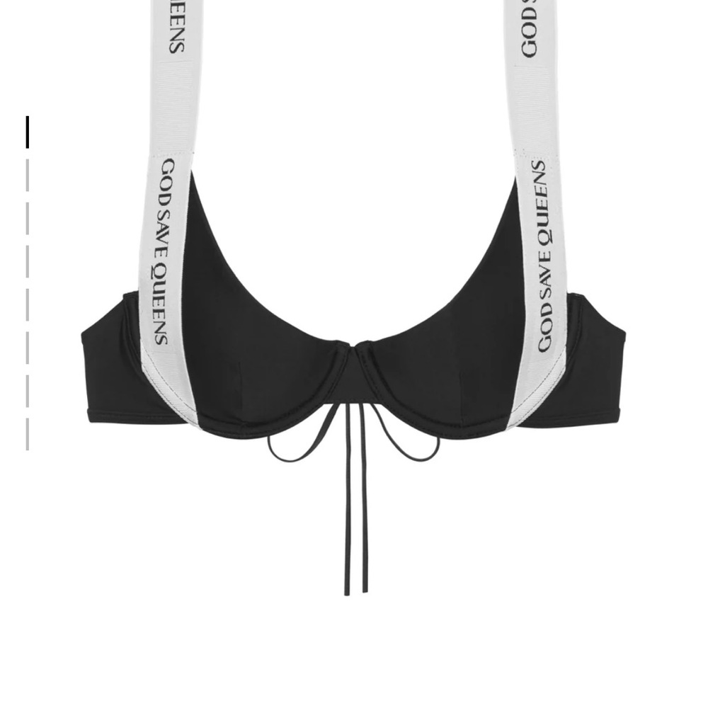 God Save Queens Black and White Bikini - Picture 4 of 5